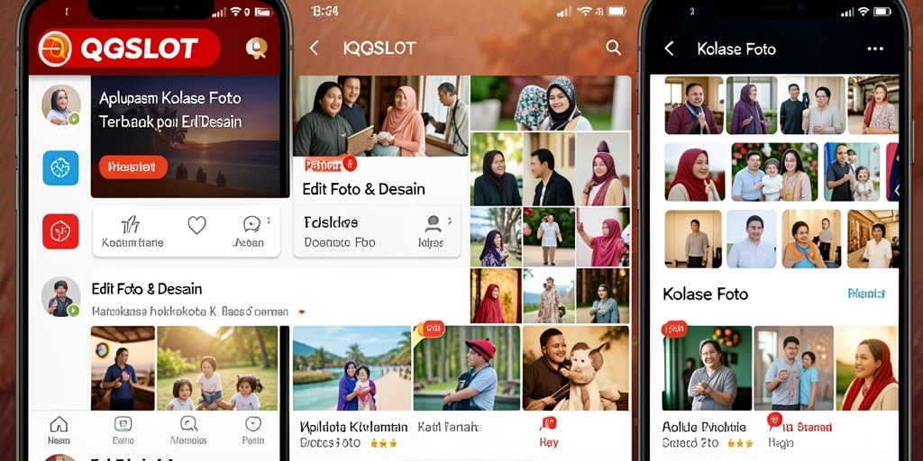 Antarmuka pengguna QQSLOT yang memudahkan pembuatan kolase foto.