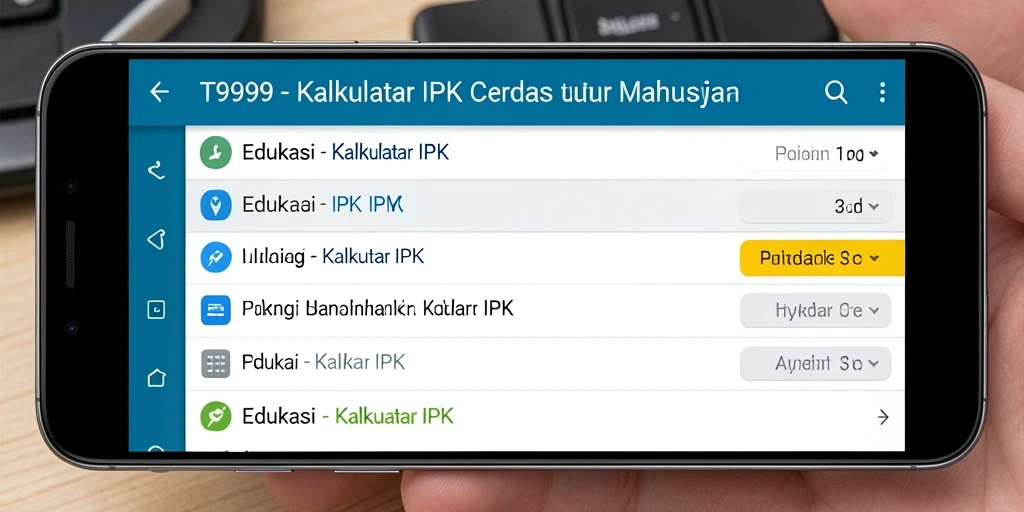 Tampilan antarmuka utama aplikasi T9999 yang user-friendly.