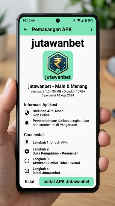 Tampilan halaman APK jutawanbet