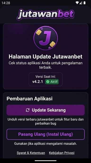 Tampilan riwayat versi jutawanbet